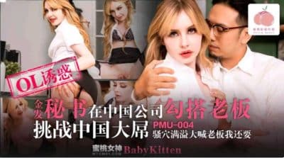 คลิปโป๊จีน เจ้านายจับเย็ดเลขาสาวสวยผมบลอนด์คาออฟฟิศ PMU-004